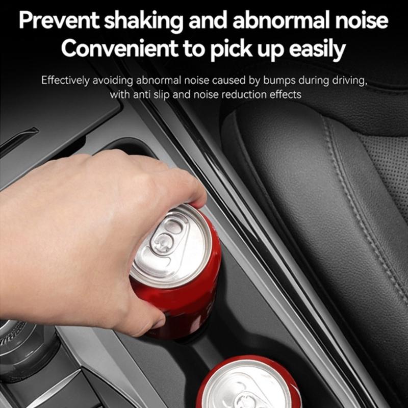 TPE Cup Holder Insert Protector for Select Model SUVs Featuring Antislip Surfaces Easy Cleaning Maintenance