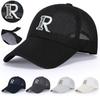 Korean Style Embroidered R Letter Sun Protection Baseball Cap for Men - Versatile Duckbill Hat for Outdoor, Beach, Running, and Fishing