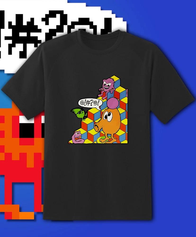 Игровая футболка Q Bert Ретро футболка 80-х Размеры для взрослых и подростков! Быстрый корабль! M