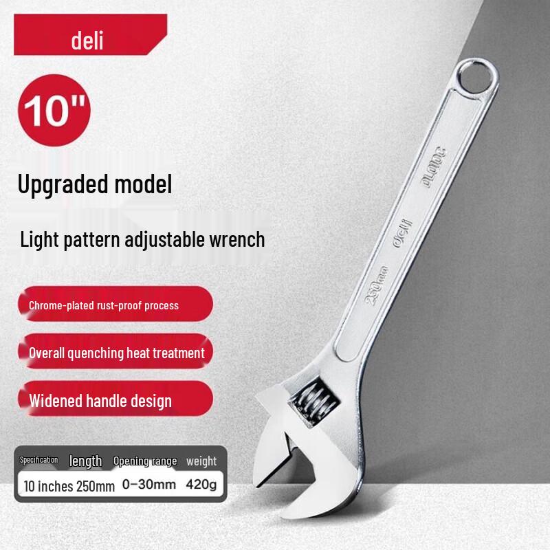 Deli DL010A Multifunctional Adjustable Wrench with Laser Scale CN plug (adapter included)