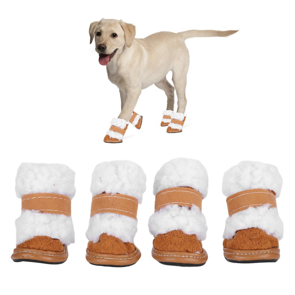 Winter Pet Shoes Warm Boots Outdoor AntiSkid Dog Paw Protector with Hook Loop Closure