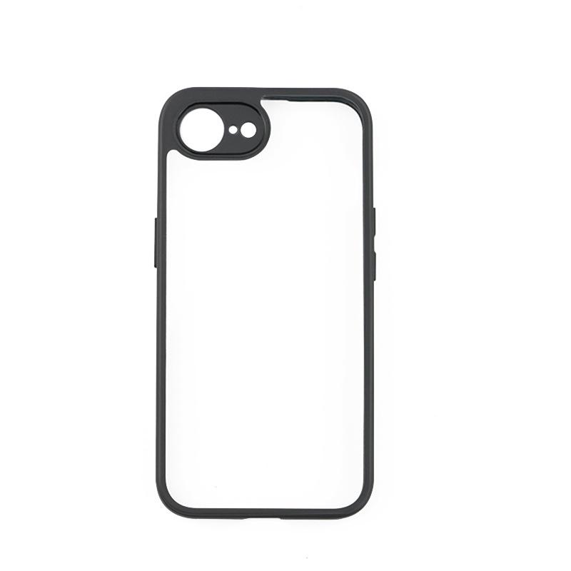 Чехол для iPhone 17e Чехол-крышка для iPhone 16e 17e Роскошный Прозрачный PC + TPU Ударопрочный Защитный Силиконовый Чехол для Телефона для iPhone 17e For iPhone 17e чёрный