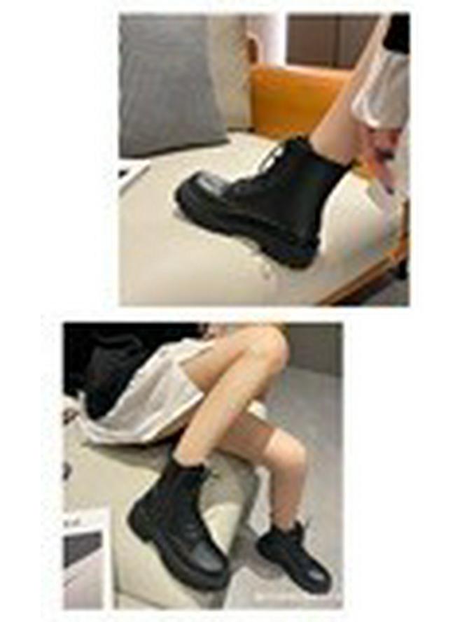 2025 Women's British Style Breathable Martin Boots - Summer Versatile Thick-Soled Motorcycle Ankle Boots for Spring and Autumn