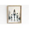 Mom & Child Wall Art Print Mother Daughter Son Portrait Printable Family Artwork Canvas Painting Living Room Bedroom Home Decor