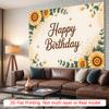 Party Backdrop Floral Greenery Flat Sunflower Celebration Photo Booth Front Door Decor