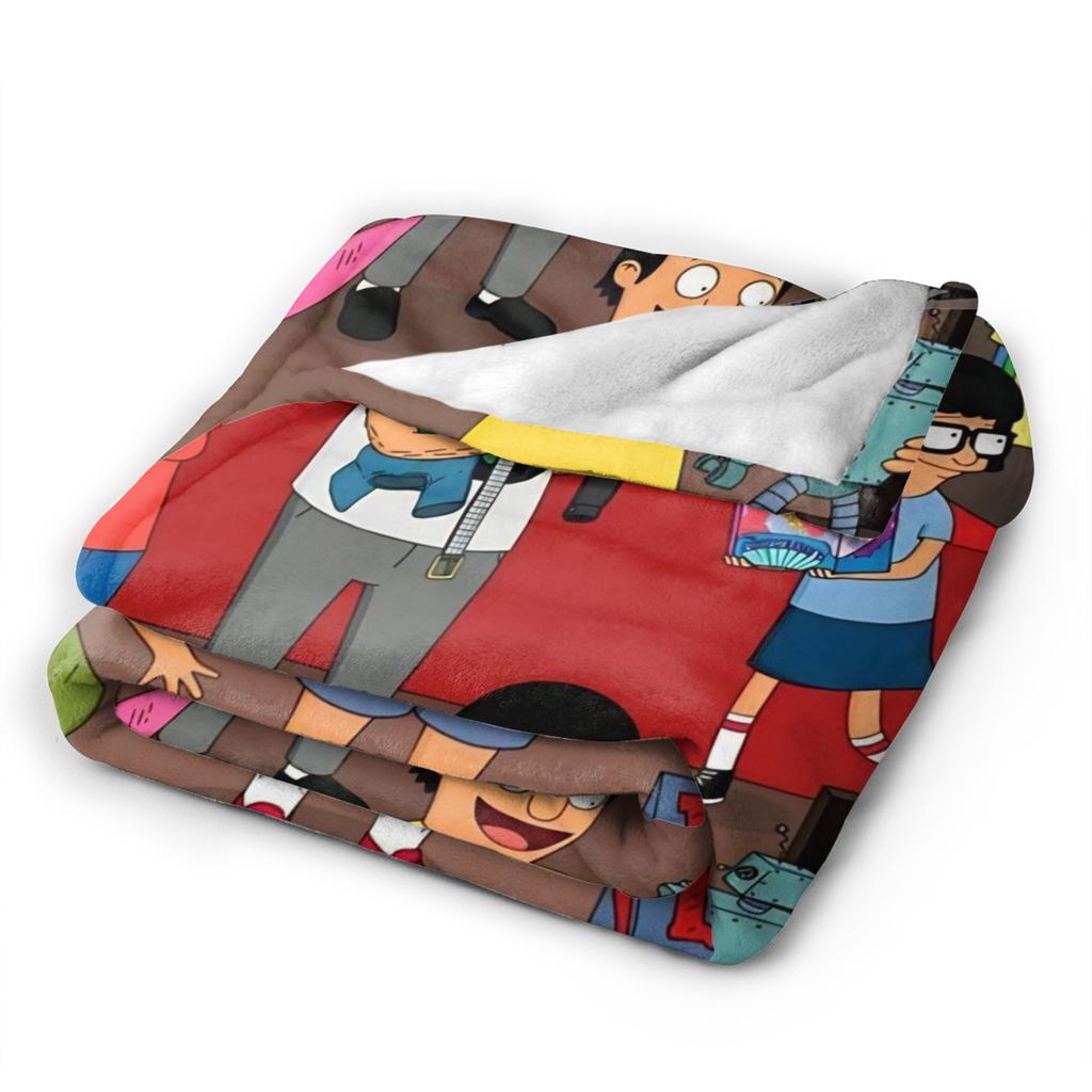 B-Bob Burgers Thanksgiving  Blanket Multiple Sizes Super Soft Cozy  Throw Blankets for Sofa Couch and Bed