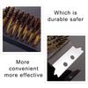 3-in-1-BBQ-Grill-Reinigungsbürste, Grill-Reinigungsset, Reinigungswerkzeug mit integriertem Stahlschaber, Metallborsten und Schwamm