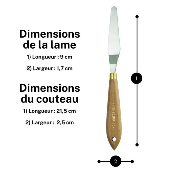 Palette Knife - Sennelier - No. 1053 - Wooden Handle - Steel Blade