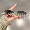 Personalized diamond encrusted spectacle frames stylish diamond shaped sunglasses for street fashion lovers trendy eyewear