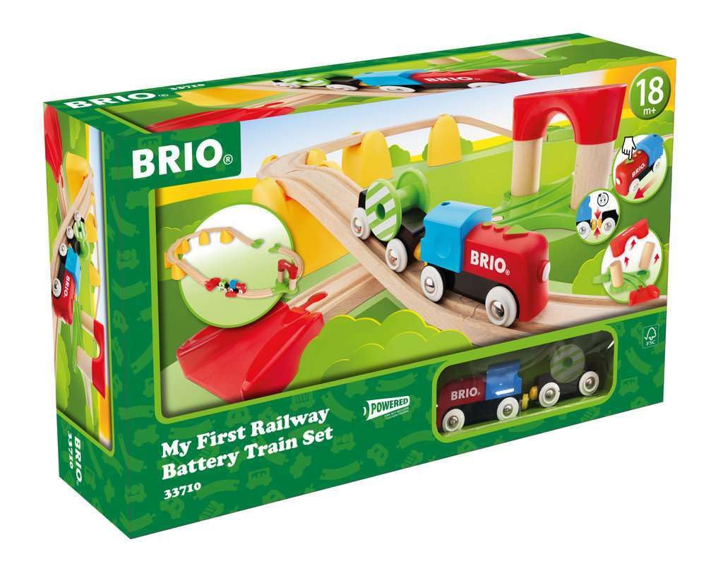 Brio My First Power Rail Set for Ages Years and Wooden Rail Gift 33710, 1.5 Up. [Toy, Toy, Locomotive, Set, (Birthday/Christmas)]