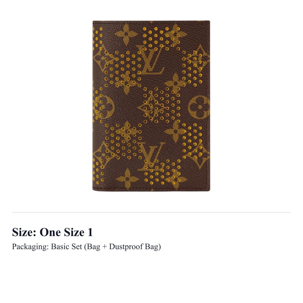 LOUIS VUITTON Monogram Grid Coated Canvas Passport Holder Men's Brown M29285