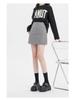Woolen Polka Dot High-Waisted A-Line Skirt - Petite Hip-Hugging Style for Women, Autumn/Winter 2025