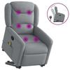 VidaXL Reclining Massage Armchair Light Grey Fabric 3303204