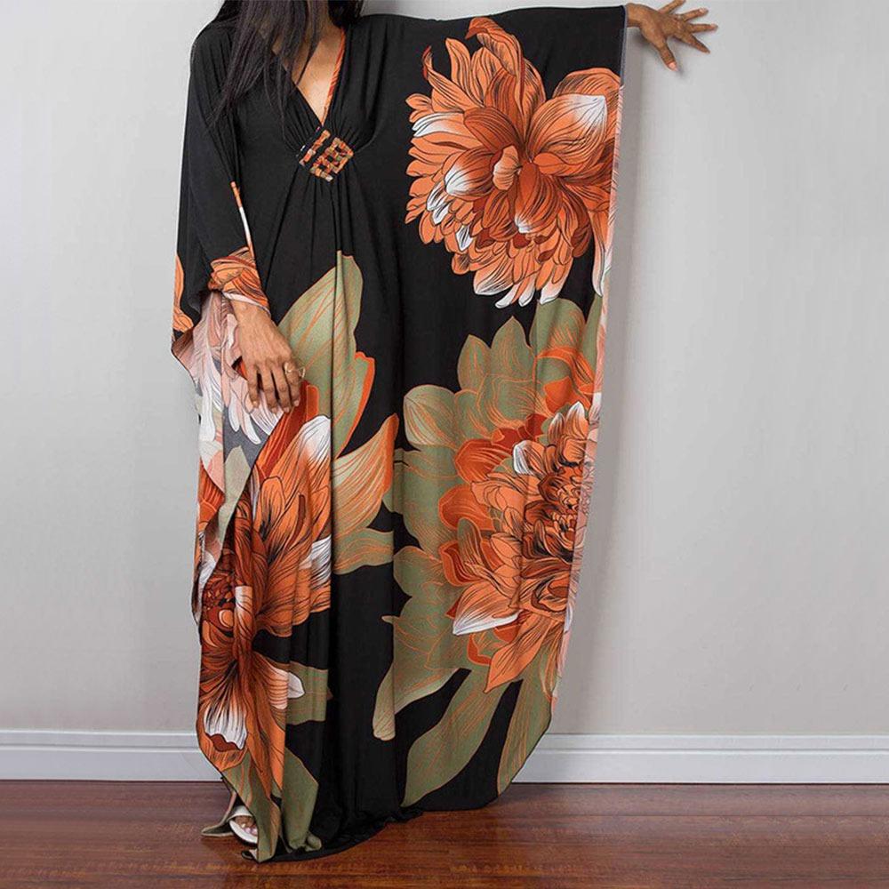 Maxi Long Dress Summer Sunscreen Smock Casual Vacation Swimsuit Cover Up Dress Bathing Suit Loose Bikini Cover-Ups for Women