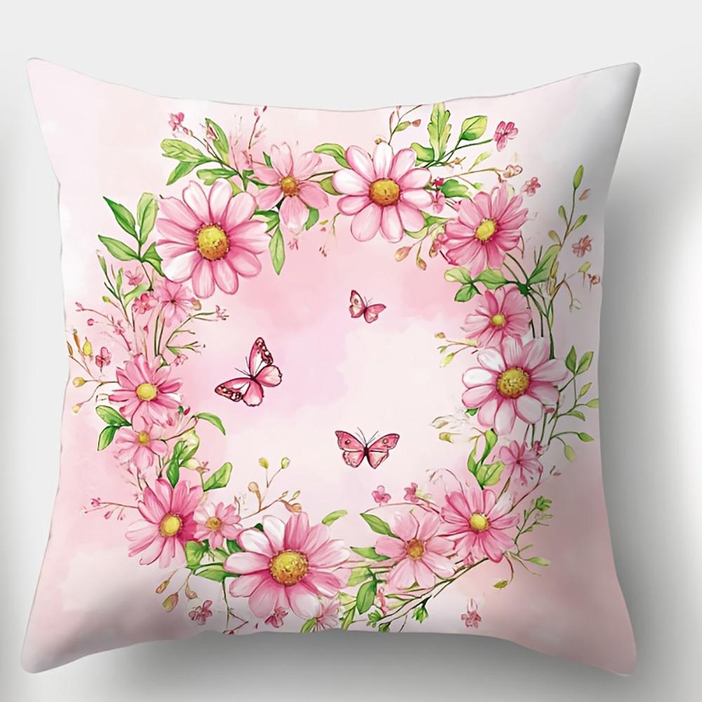 Easter Bunny And Egg Print Pillowcases Cushion Cover For Sofa And Bed Pillowcase For Home And Bedroom Decoration