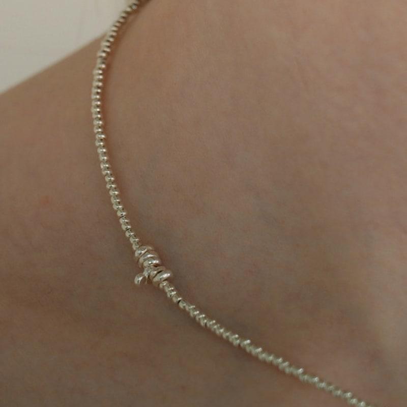 Less Is More Silver Beads Necklace