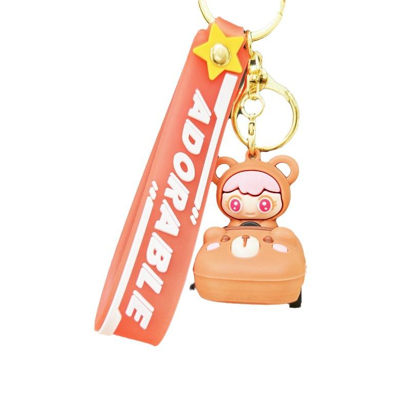 Creative Panda Car Keychain Cartoon Koala Figure Pendant Car Key Chain School Holiday Gift Holiday Gift Toy Cute Toy Hand Action