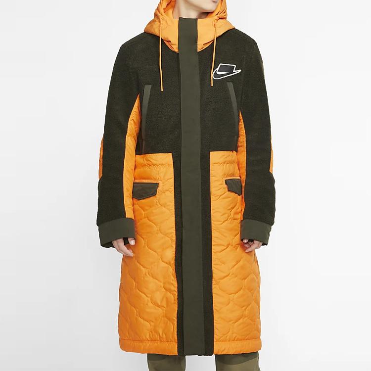Nike Sportswear Sport Pack Synthetic Fill Drawstring Long Sleeve Parka Men Outerwear Orange BV4798-886
