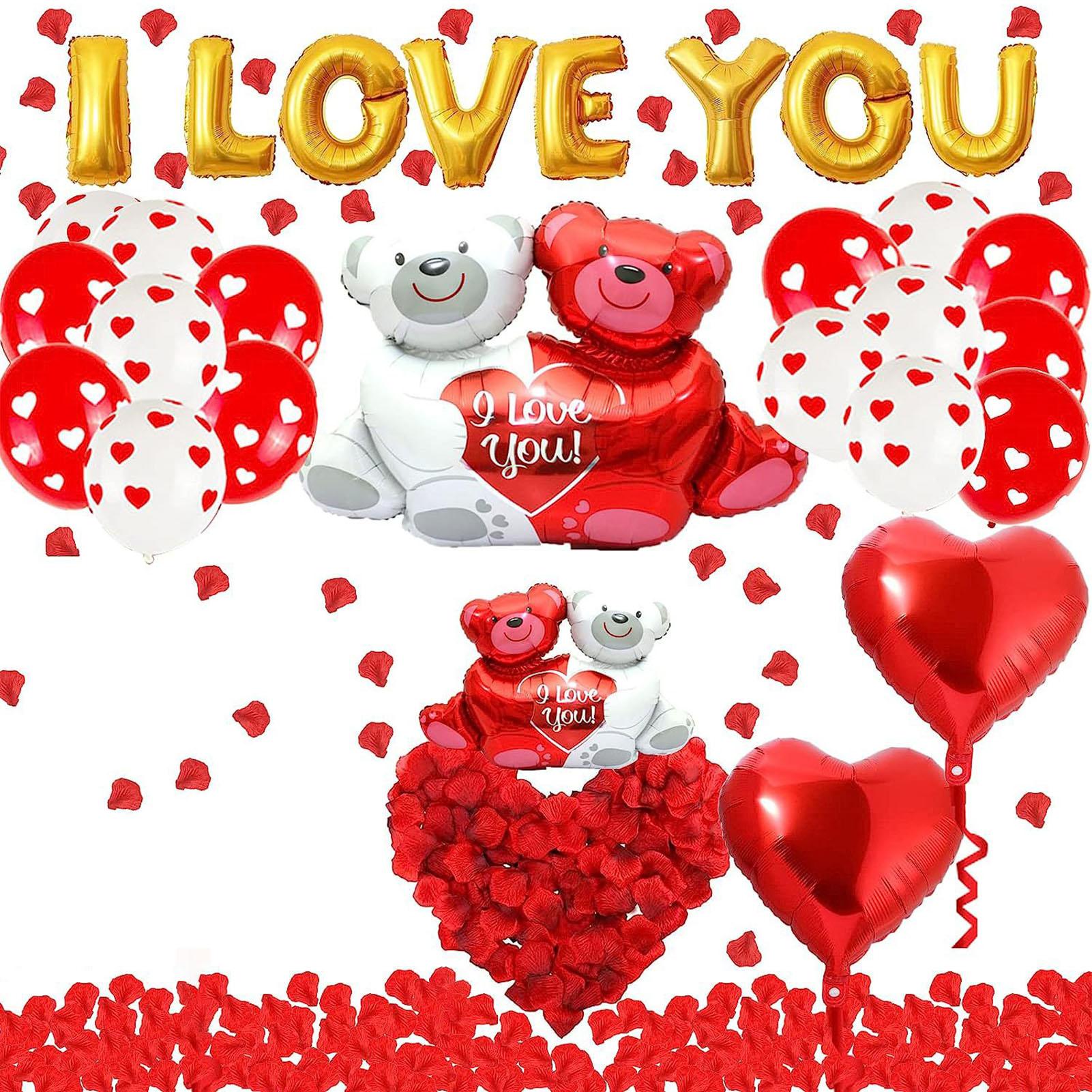 

Valentine s Day Arch Balloons Decor Easy Installation Long Lasting Roses Red Balloons Set Wedding Hall Decor Wedding Party B