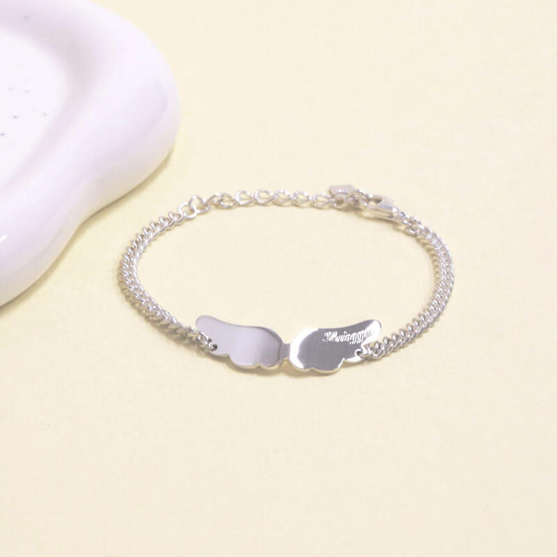 

925 Silver Angel Wings Child Lost Prevention Bracelet