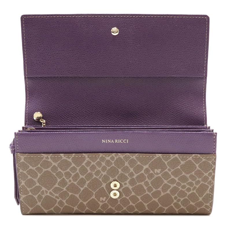 Nina Ricci Grain Nouveau Purse Purple 85-8006
