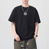 New Summer Concave and Concave Print Short-sleeved T-shirt for Men's Loose Japanese Casual