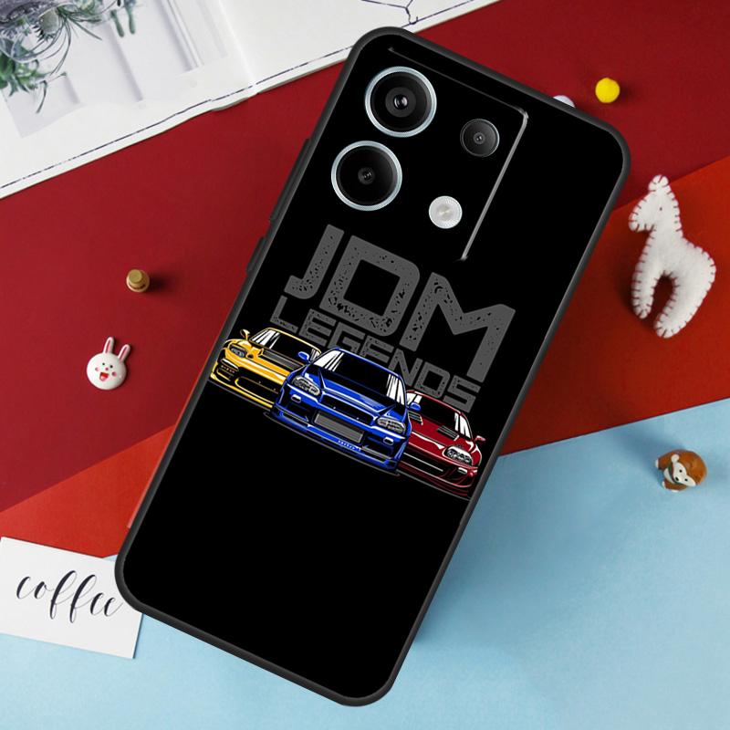 JDM Legend Drift Car Case For Xiaomi Redmi Note 14 Pro 13 12 11 10 15 Pro Plus Redmi 15 14C 10C 12C 13C 15C Cover