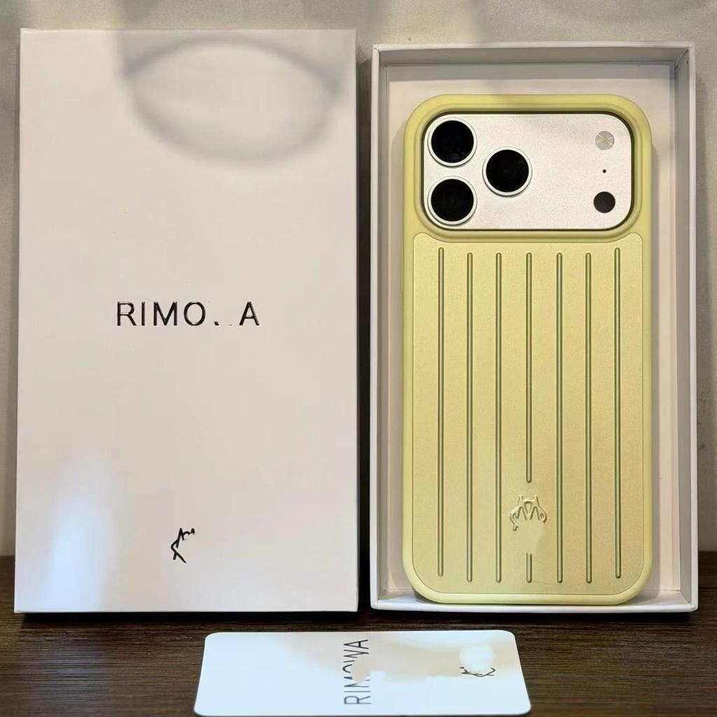 Custodia in Lega di Alluminio Metallo Stile Valigia di Lusso per iPhone18 17 Pro Max 16 15 14 Cover Posteriore con Strisce Ondulate 3D e Paraurti in Silicone con Scatola Regalo