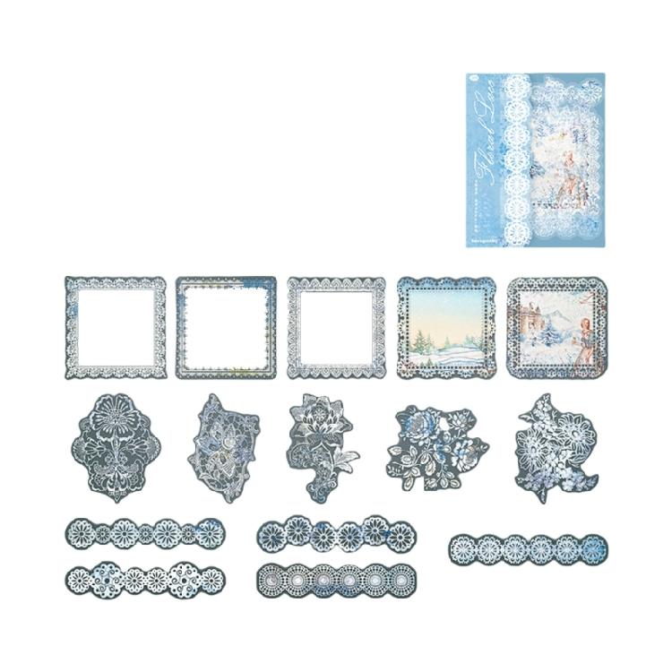 

Scrapbook Sticker Creative Lace Series Sticker Journal Sticker For DIY Crafting Background Decoration