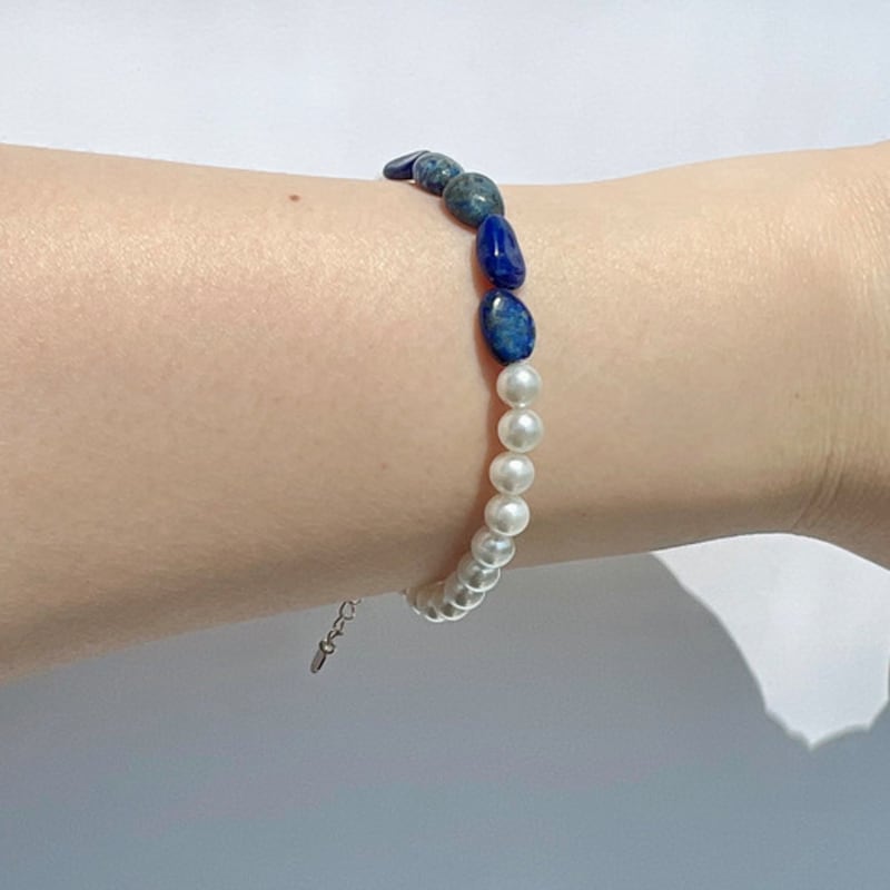 KIETIMOOR Lapis Pearl Bracelet (Silver925)
