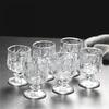 50ml Exquisite Cocktail Glass Vintage Carved Small Wine Glass Party Transparent Sweet Wine Glass Spirits Cup High End Drinkware