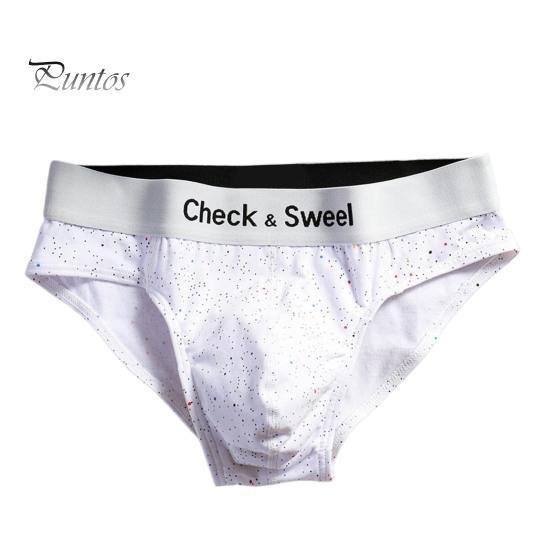 

Мужские трусы-брифы Slim Fit с высокой эластичностью в горошек, с низкой посадкой, эластичным поясом, дышащее, гладкое нижнее белье L белый