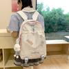 Schoolbag Schoolbag for Girls, Sweet Style, New High School Students, Large Capacity Backpack, Small Fresh Contrasting Color Girl Backpack
