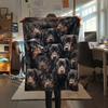 1Pc Rottweiler Dog Print Flannel Blanket, High quality Comfortable for All Seasons, Home Decor, Warmth and Comfort, Perfect for Christmas Gifts