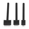 3Pcs Leather Perforated Tool Black Tooth Durable Quick Easy DIY Leather Craft Tool Kits4mm