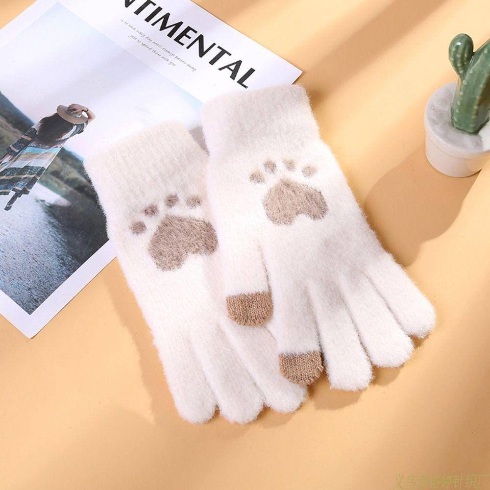 Thicken Touchscreen Gloves Wool Outdoor Cycling Gloves Fashion Knitted Wool Mittens  Outdoors