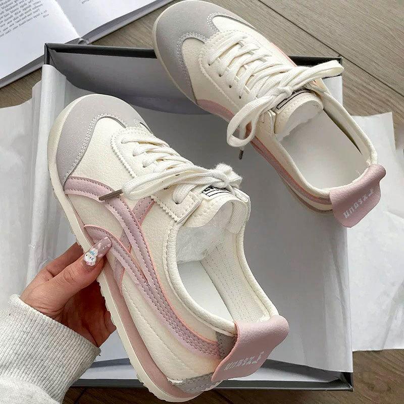Lace-up German training shoes flat white shoes women's 2025 spring new Korean version casual shoes board shoes student sports shoes women