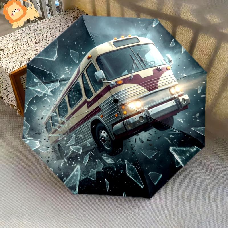 1 Pezzo Ombrello Pieghevole Automatico - Fantasia Auto, Design Portatile e Pieghevole con 8 Stecche, Regali di Natale e Compleanno