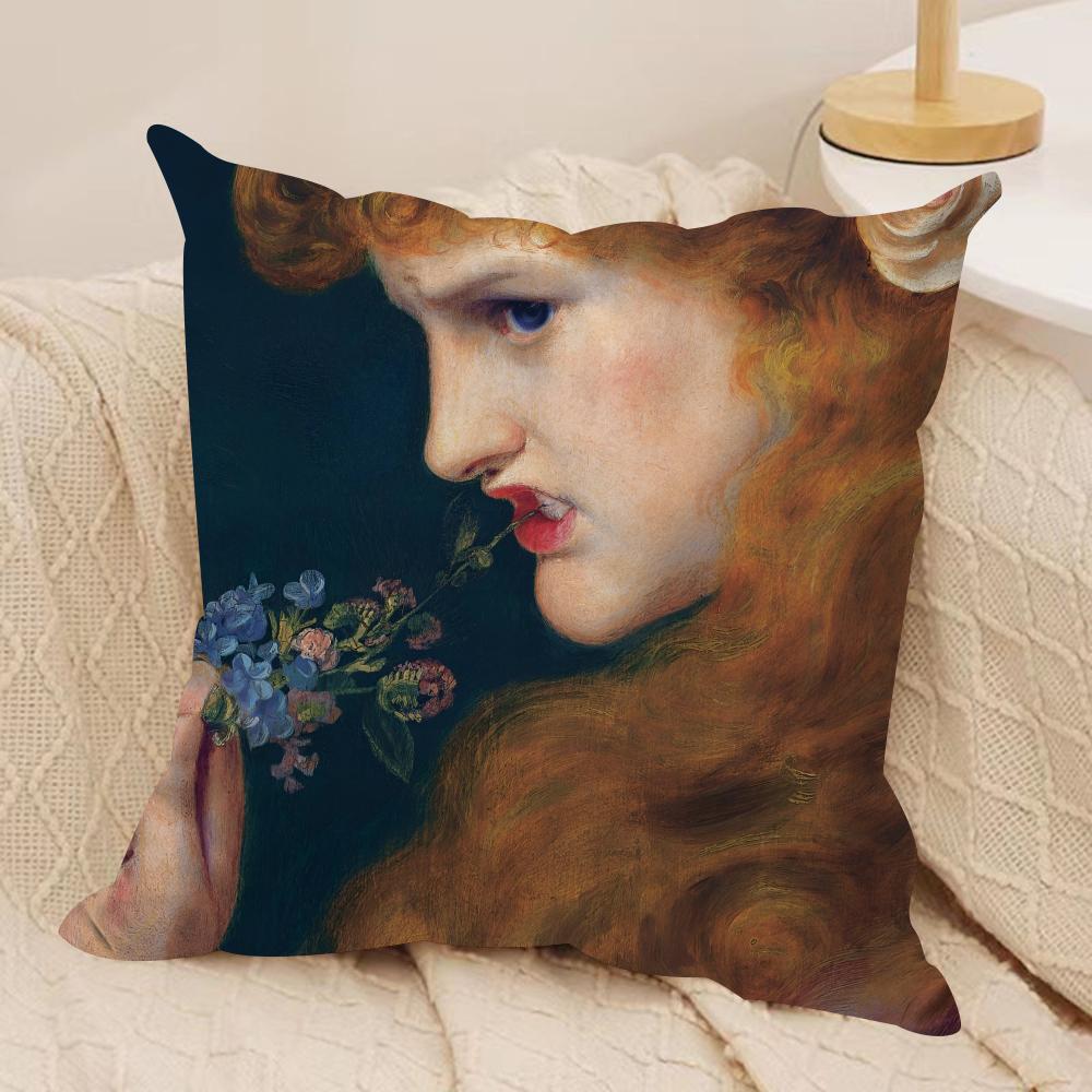 European Fun Figures Cushion Cover Silky Short Plush DoubleSided Printed Pillow Case for Sofa All Seasons Home Decor Gift