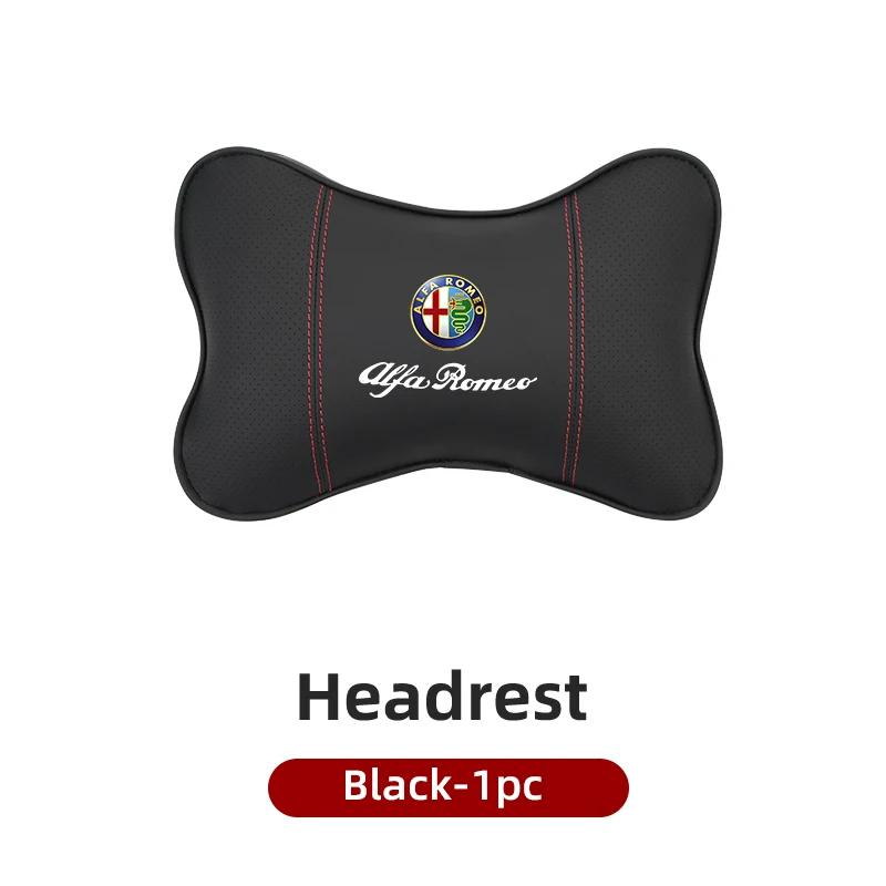 For Alfa Romeo Car Sticker Leather Car Seat Neck And Back Pillow Breathable Accessories For Alfa Romeo 159 Giulietta Giulia 147LG9