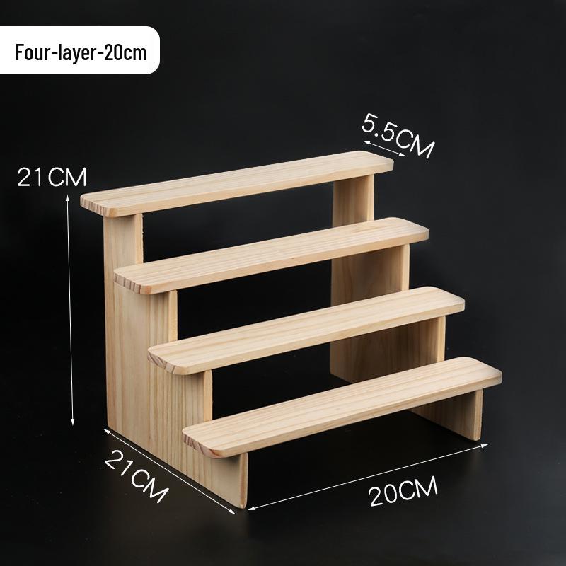 Solid Wood Display Rack for Action Figures, Collectibles, and Succulents