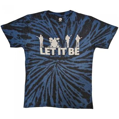 The Beatles Unisex Adult Let It Be Silhouette Tie Dye T-Shirt