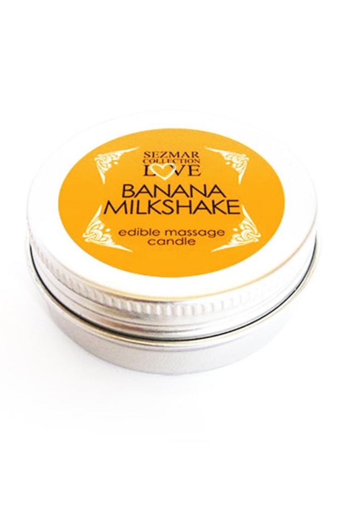 Mini Bougie De Massage Milshake Banane 30ml 100% Naturelle Sez073