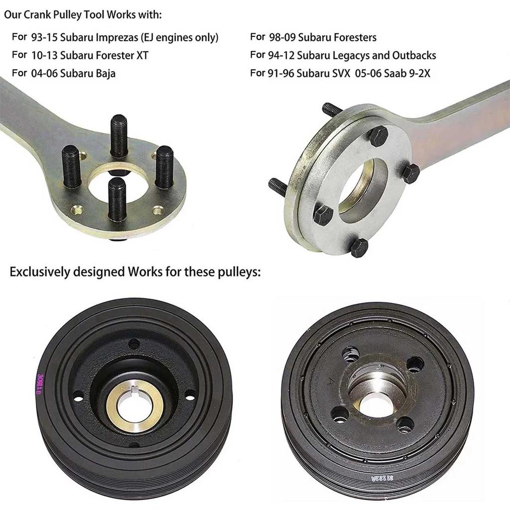 For Subaru Leopard Forester Crankshaft Pulley Tool Kit Screw Wrench Bracket Crank Puller Auto Repair Tools