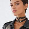 Fashion PU Leather Spiked Choker Punk Collar Women Men Rivets Studded Chocker Necklace Goth Jewelry Metal Gothic Accessories
