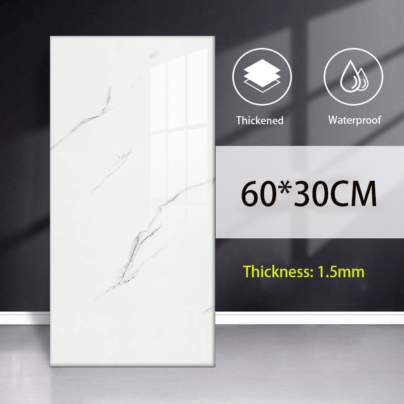 Imitation Marble Tile Wall Paste Bathroom Living Room Background Wallpaper Self-adhesive Waterproof Kitchen Wall Sticker Home Renovation