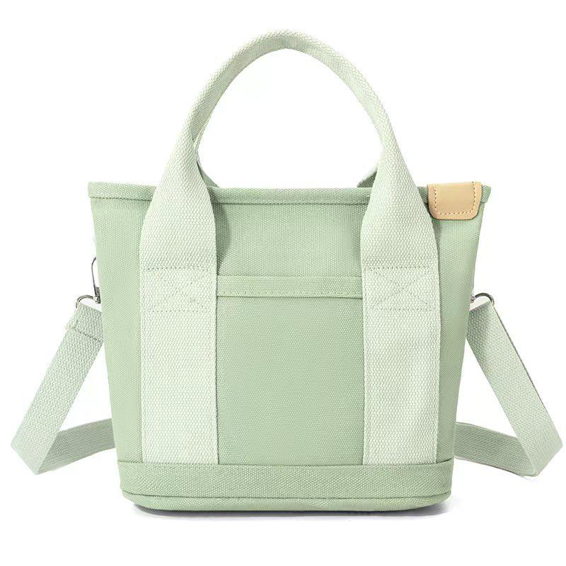 16oz Japanese-Korean Style Women's Tote: Single Shoulder, Crossbody, Large Capacity, Simple Canvas Handbag