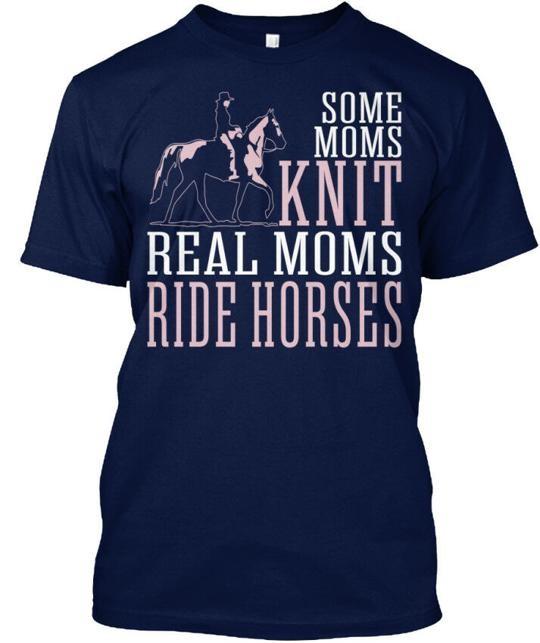 

Real Moms Ride Horses Gift T-Shirt Made in the USA Size S to 5XL 2XL