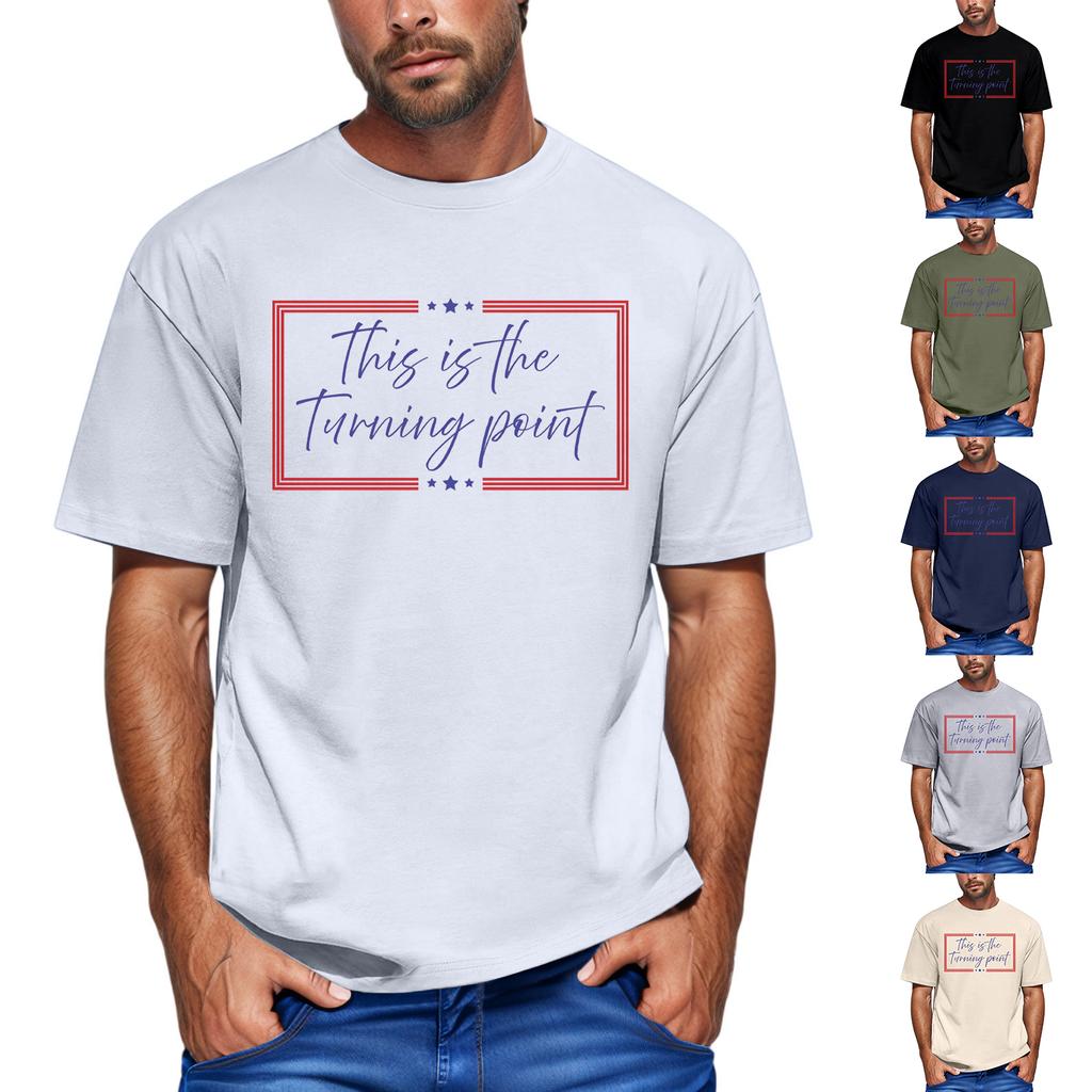 Men'S Fashionable T-Shirt, Street Casual Short Sleeved Clothing