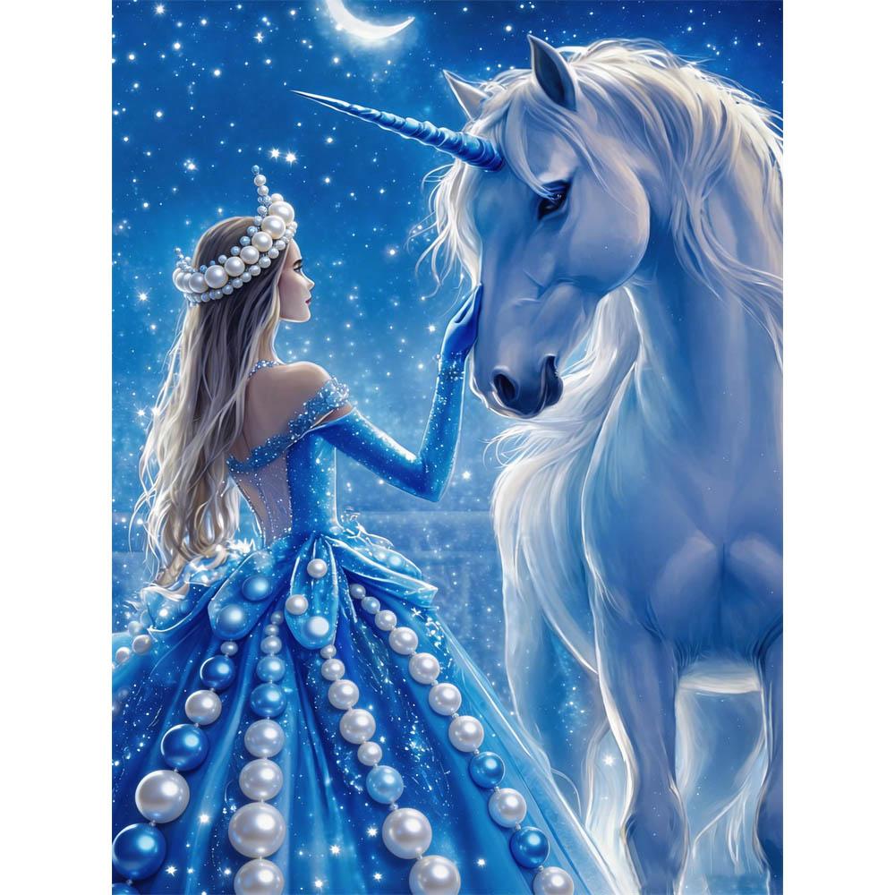 

Disney s New 5D Pearl Jigsaw Puzzle Featuring A Young Girl Unicorn Moon Collage Queen s Flower Dress Weaving Decoration Wall Decoration Item 35x45cm